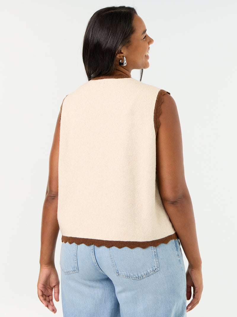 Gilet sans manches Beige - Kiabi