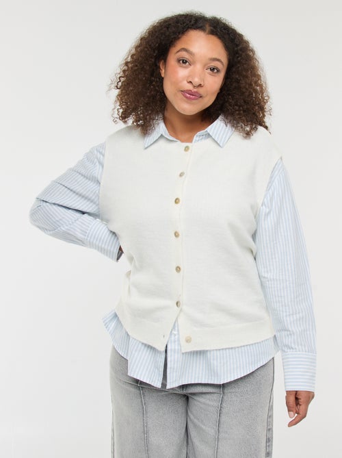 Gilet sans manches boutonné - Kiabi