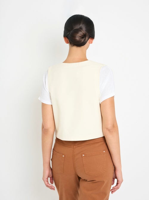 Gilet sans manches broderies et perles - AFIBEL - Kiabi