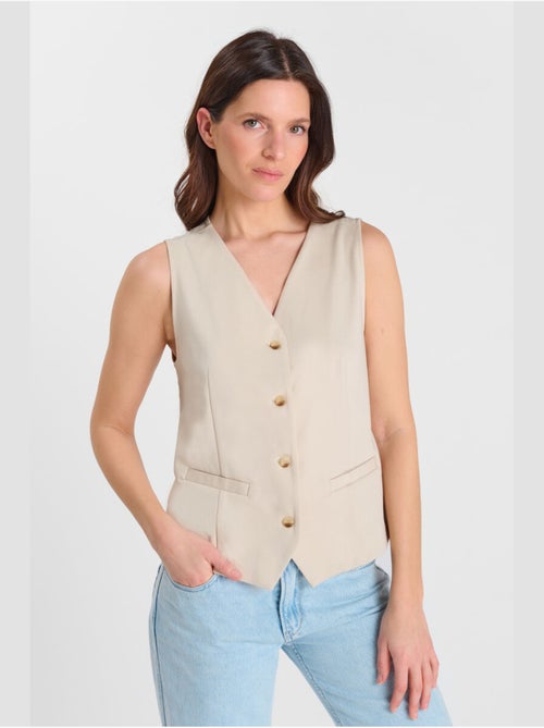 Gilet sans manches carlita 'le temps des cerises' - Kiabi Gilet sans manches carlita 'le temps des cerises' - Kiabi