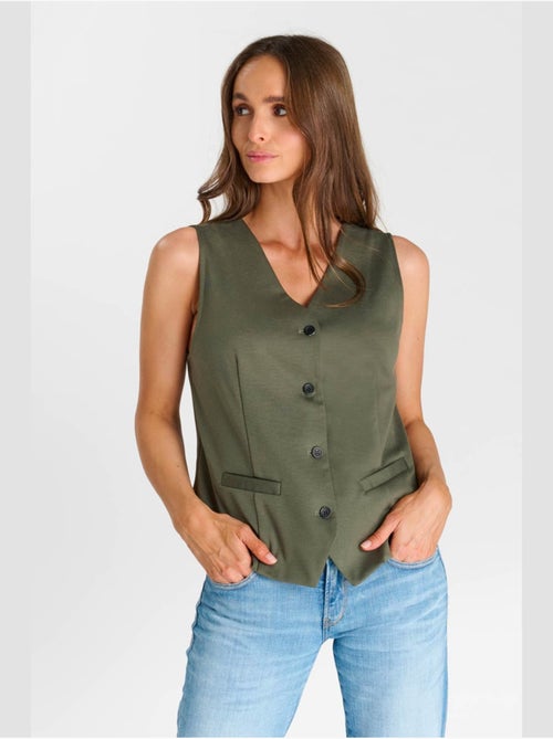 Gilet sans manches carlita 'le temps des cerises' - Kiabi Gilet sans manches carlita 'le temps des cerises' - Kiabi