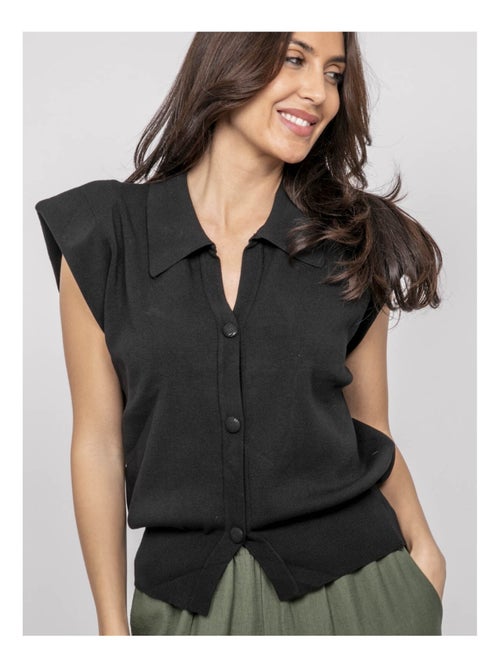 Gilet sans manches col polo FARDA - Kiabi