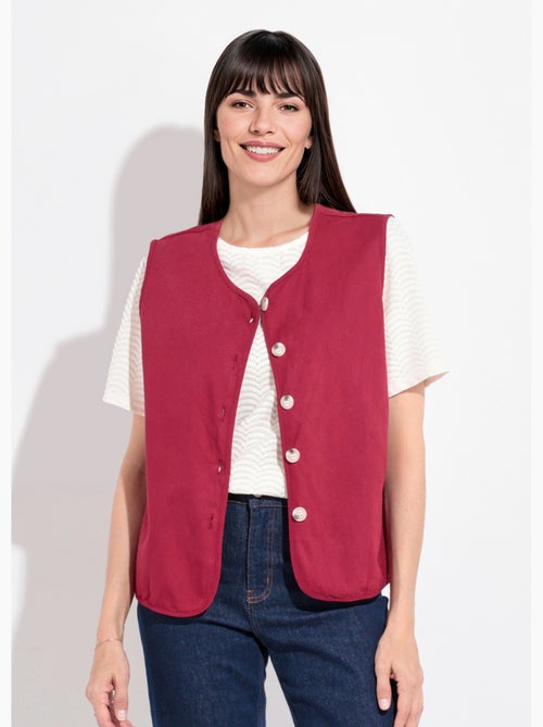 Gilet sans manches col rond en twill - afibel - Kiabi Gilet sans manches col rond en twill - afibel - Kiabi