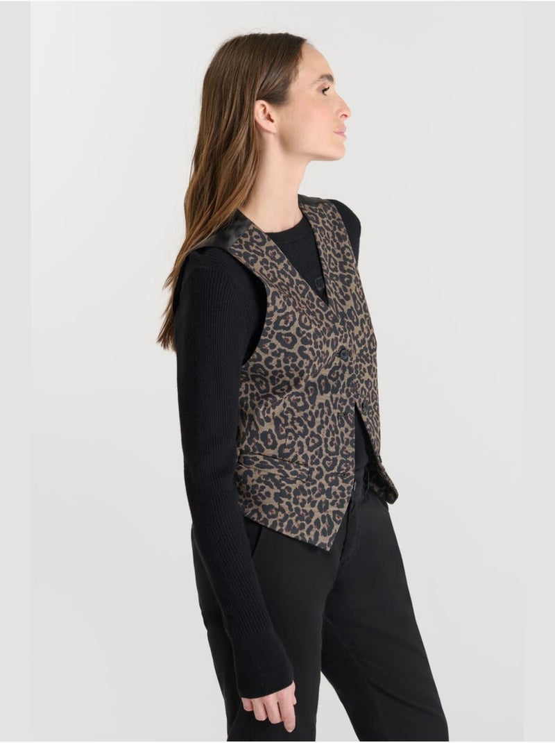 Gilet sans manches COOLEO 'Le Temps Des Cerises' Multicolore - Kiabi