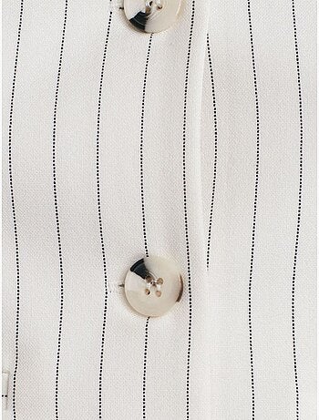 Gilet Sans Manches Court À Rayures Femme