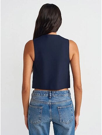 Gilet sans manches court femme dilvin