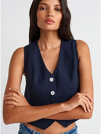 Gilet sans manches court femme dilvin