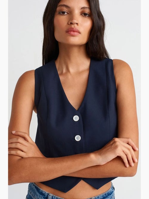 Gilet sans manches court femme dilvin - Kiabi Gilet sans manches court femme dilvin - Kiabi