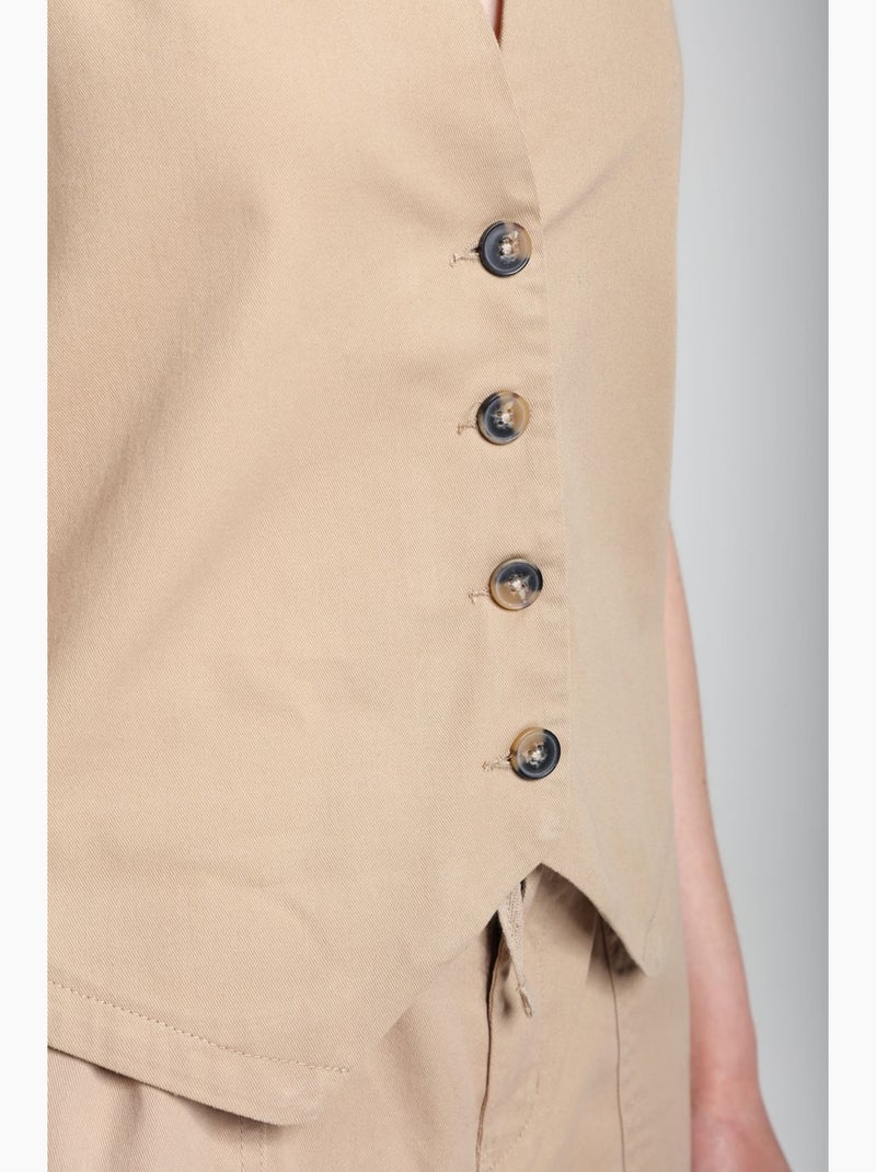 Gilet Sans Manches Delice | Gerard Pasquier Beige - Kiabi