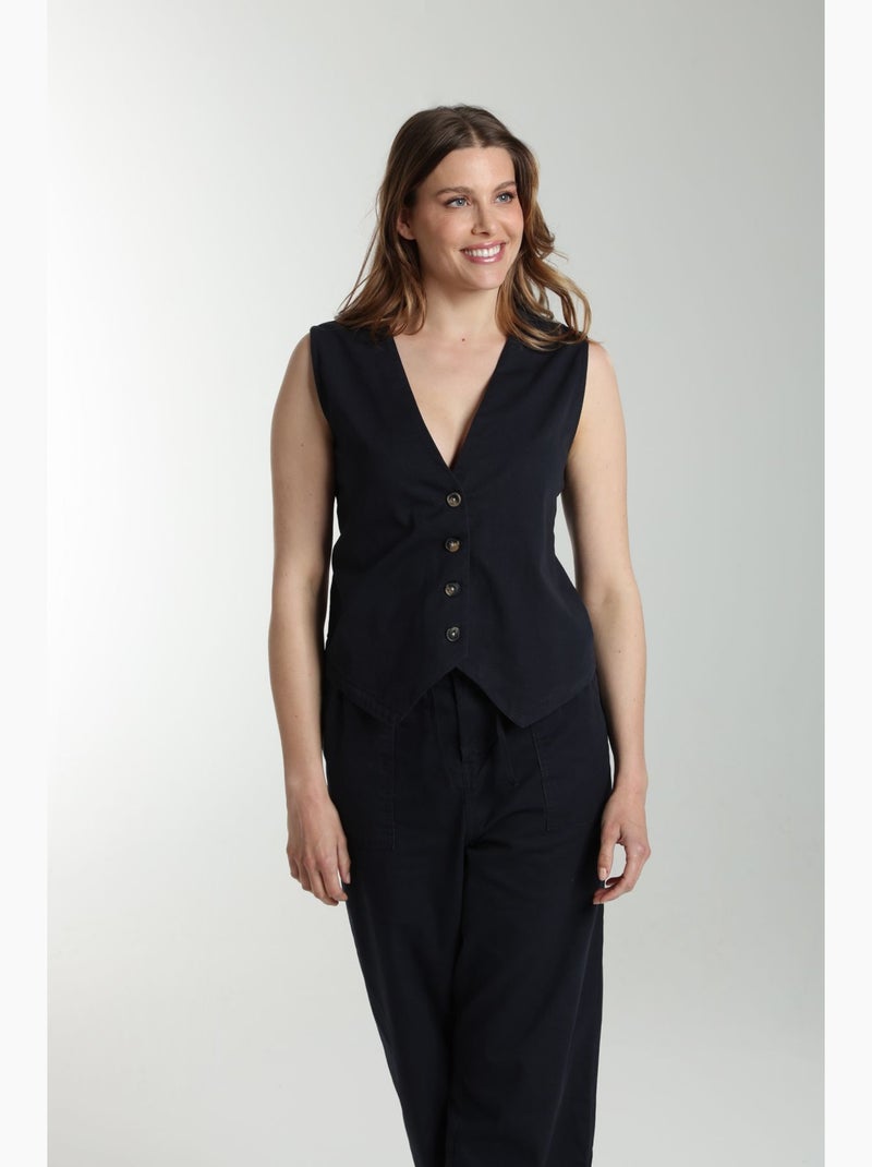 Gilet Sans Manches Delice | Gerard Pasquier Bleu marine - Kiabi