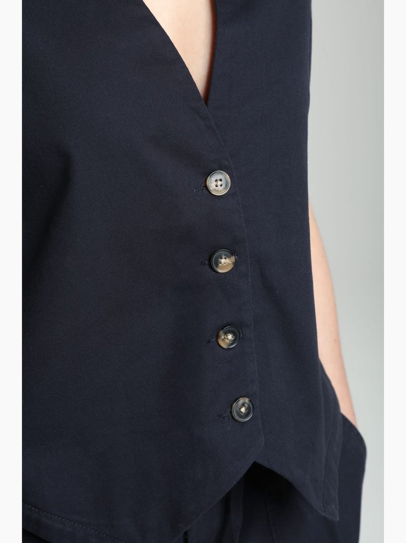 Gilet Sans Manches Delice | Gerard Pasquier Bleu marine - Kiabi