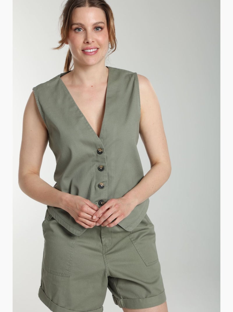 Gilet Sans Manches Delice | Gerard Pasquier Kaki - Kiabi
