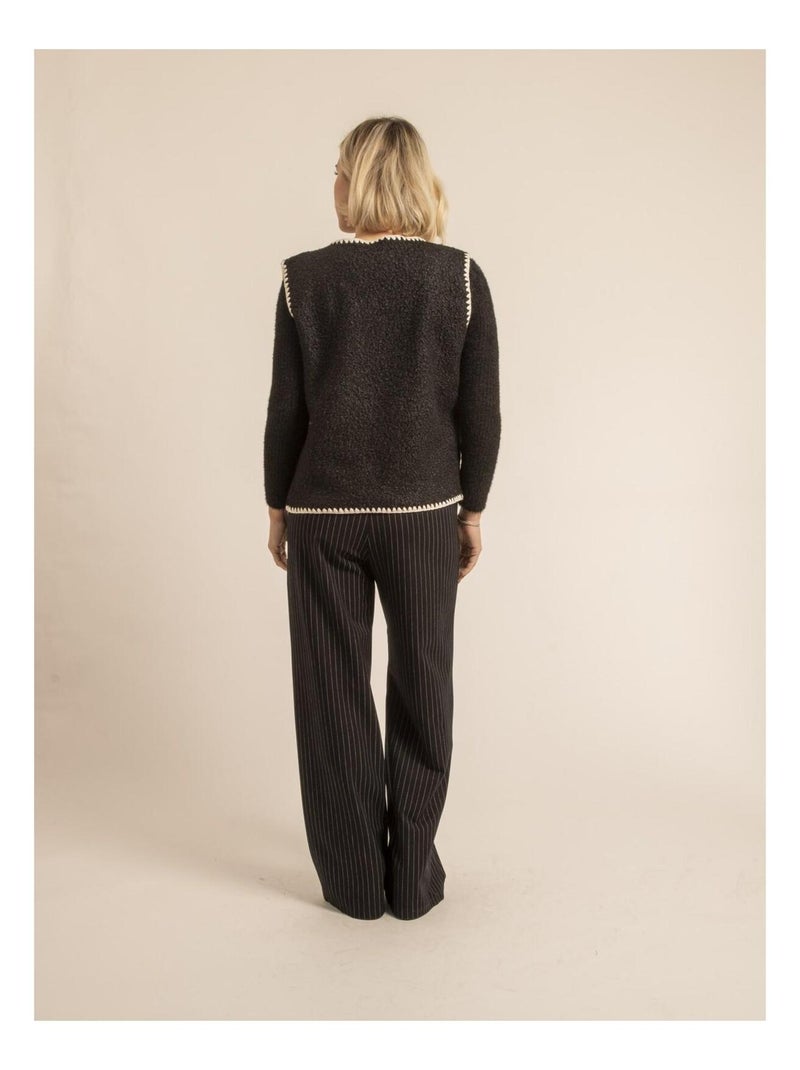 Gilet sans manches effet bouclé KARAH Noir - Kiabi
