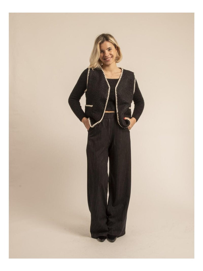 Gilet sans manches effet bouclé KARAH Noir - Kiabi