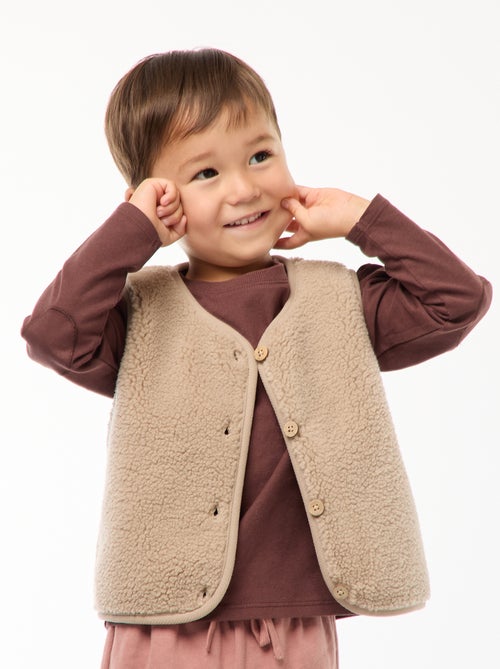 Gilet sans manches effet moutonné - Kiabi