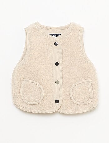 Gilet sans manches effet moutonné