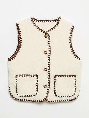 Gilet sans manches effet moutonné