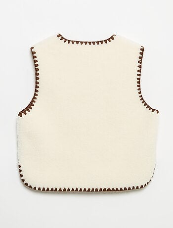 Gilet sans manches effet moutonné