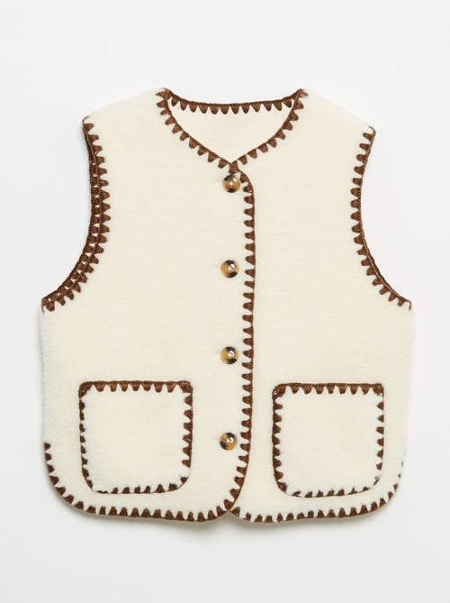 Gilet sans manches effet moutonné - Kiabi