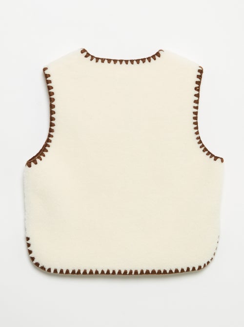 Gilet sans manches effet moutonné - Kiabi