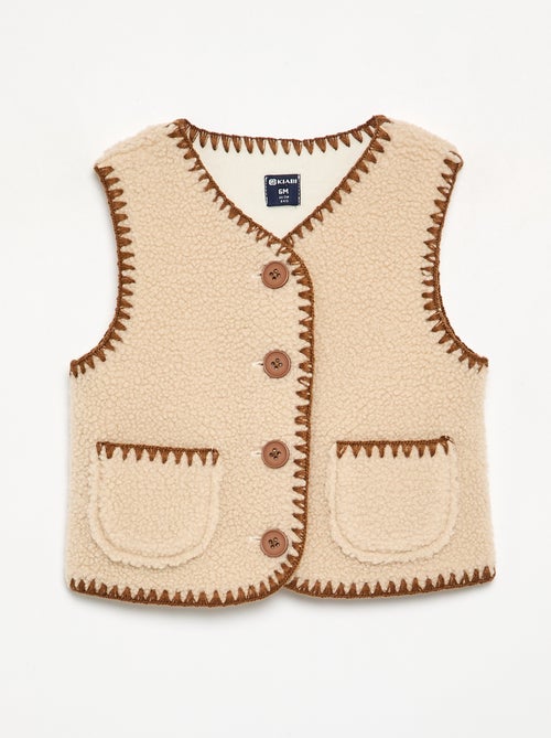 Gilet sans manches effet moutonné - Kiabi