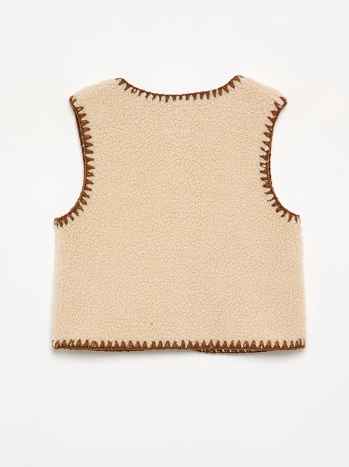 Gilet sans manches effet moutonné - Kiabi