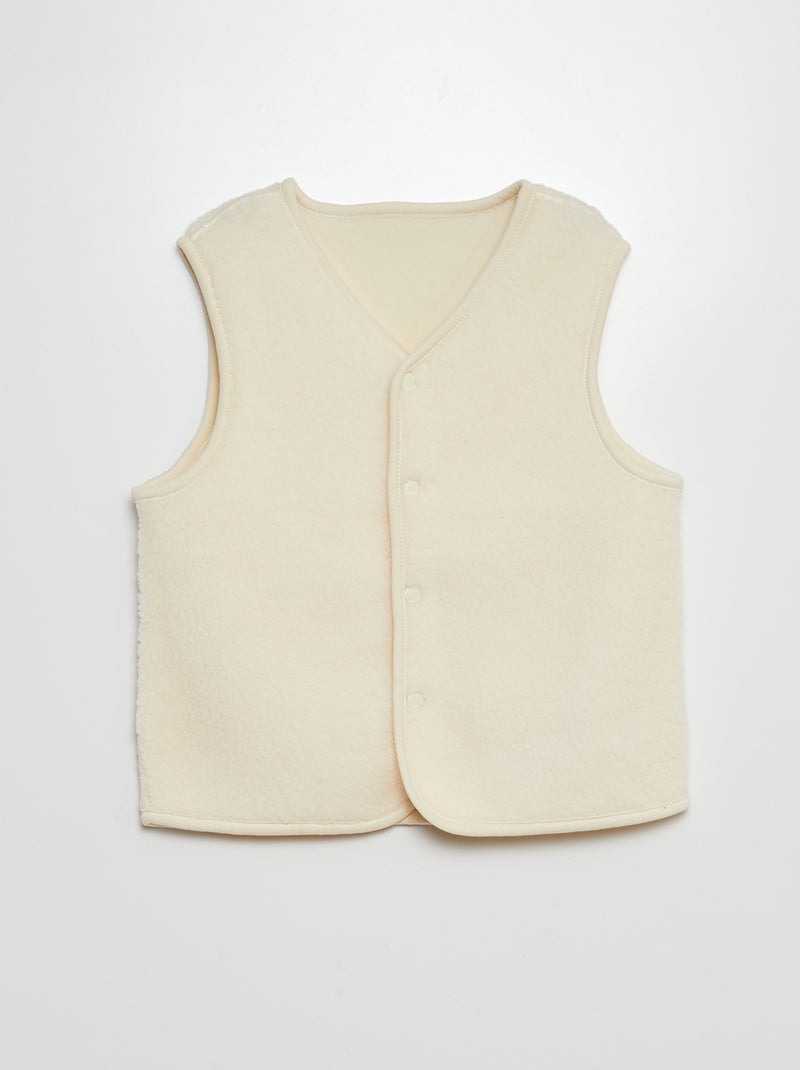 Gilet sans manches effet moutonné Blanc - Kiabi