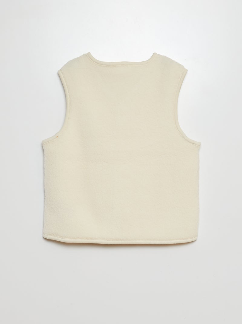 Gilet sans manches effet moutonné Blanc - Kiabi