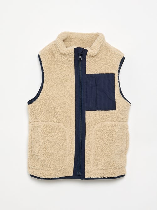 Gilet sans manches effet moutonné - Kiabi