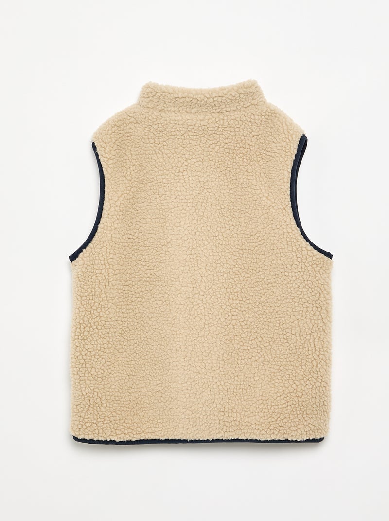 Gilet sans manches effet moutonné Blanc - Kiabi
