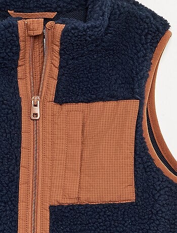 Gilet sans manches effet moutonné