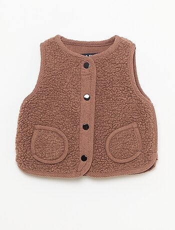 Gilet sans manches effet moutonné