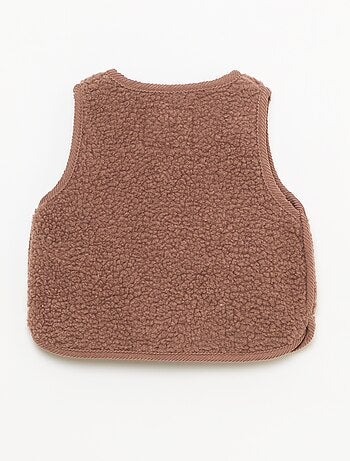 Gilet sans manches effet moutonné