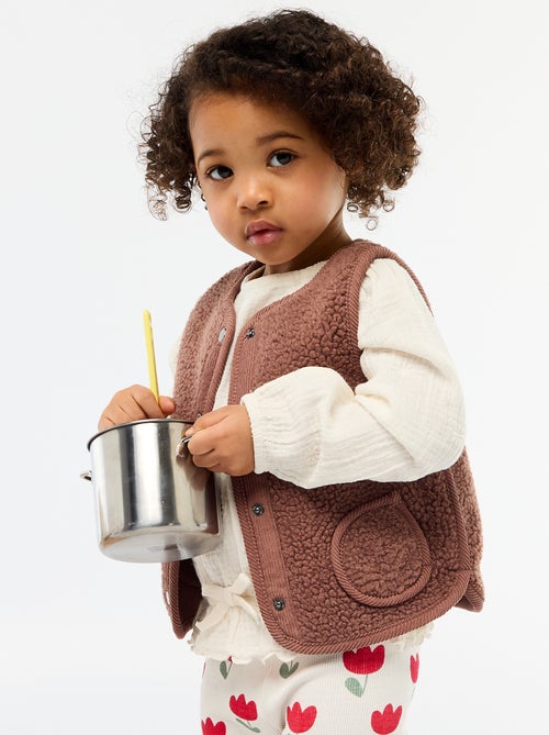 Gilet sans manches effet moutonné - Kiabi