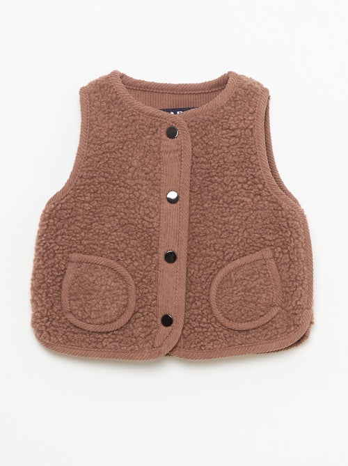 Gilet sans manches effet moutonné - Kiabi