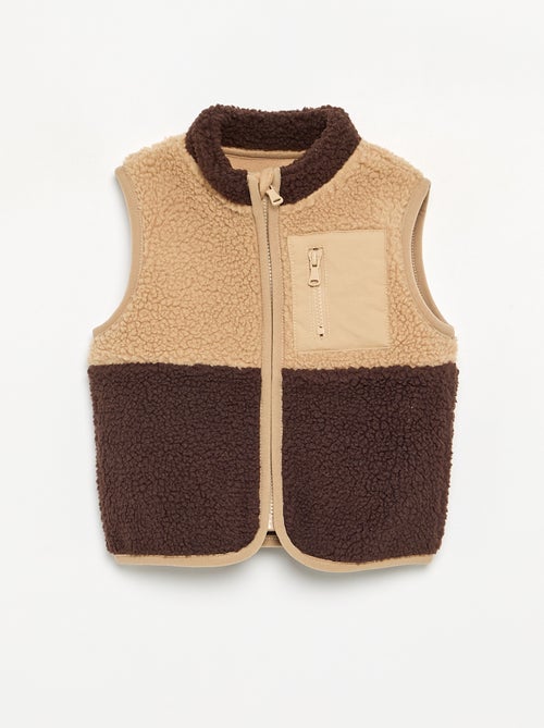 Gilet sans manches effet moutonné - Kiabi