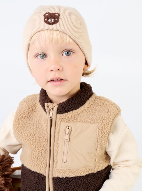 Gilet sans manches effet moutonné - Kiabi