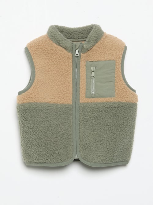 Gilet sans manches effet moutonné - Kiabi