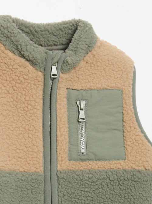 Gilet sans manches effet moutonné - Kiabi