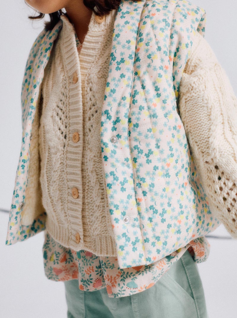 Gilet sans manches en coton avec doublure en sherpa Gris clair - Kiabi