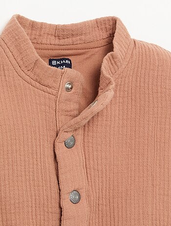 Gilet sans manches en double gaze de coton
