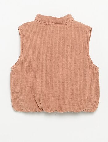 Gilet sans manches en double gaze de coton