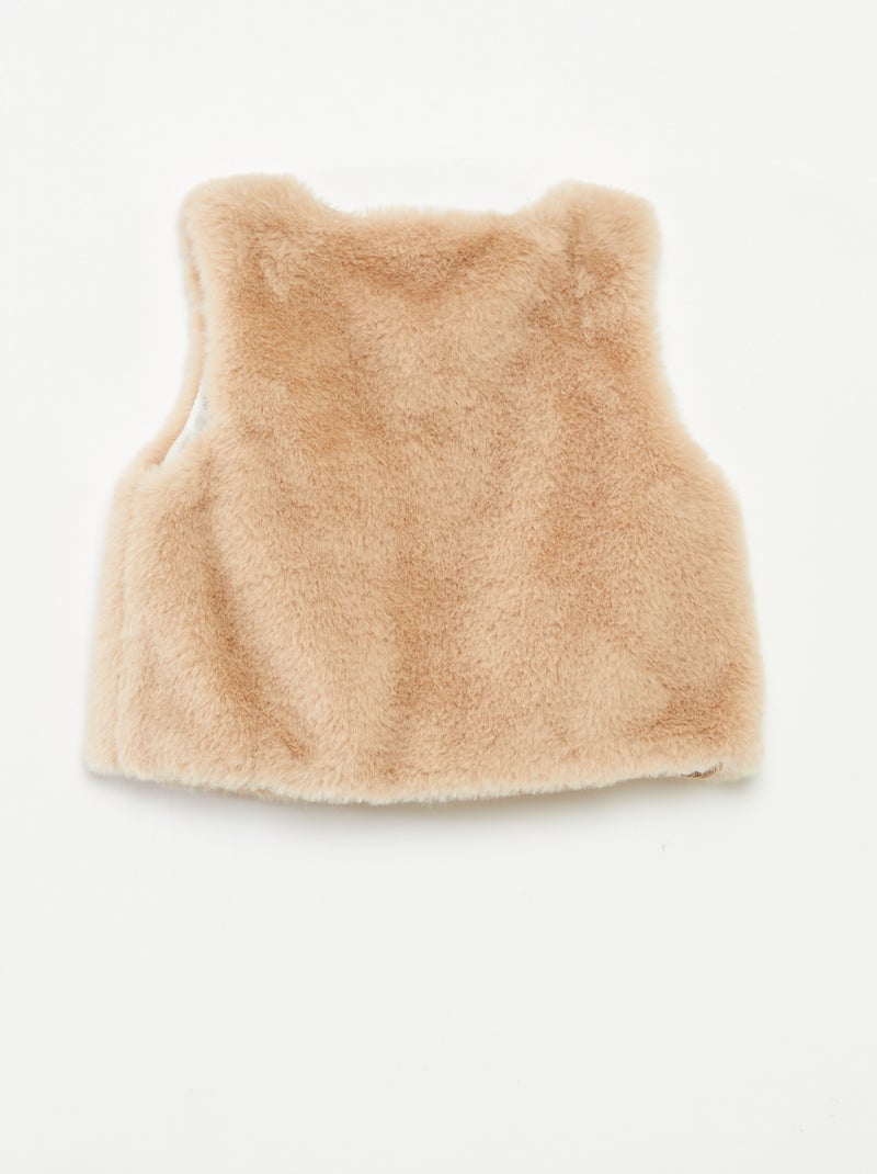 Gilet Fausse Fourrure Fille – Taille 2-3 Ans – Doux, Idéal Pour Toutes Saisons – Occasion Très Bon état