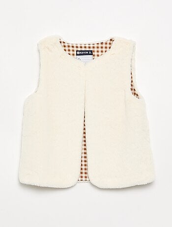 Gilet sans manches en fausse fourrure