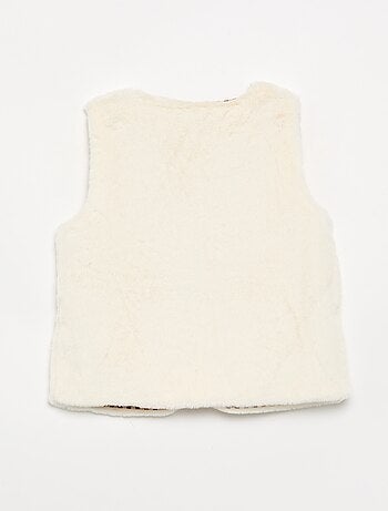 Gilet sans manches en fausse fourrure