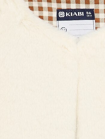 Gilet sans manches en fausse fourrure