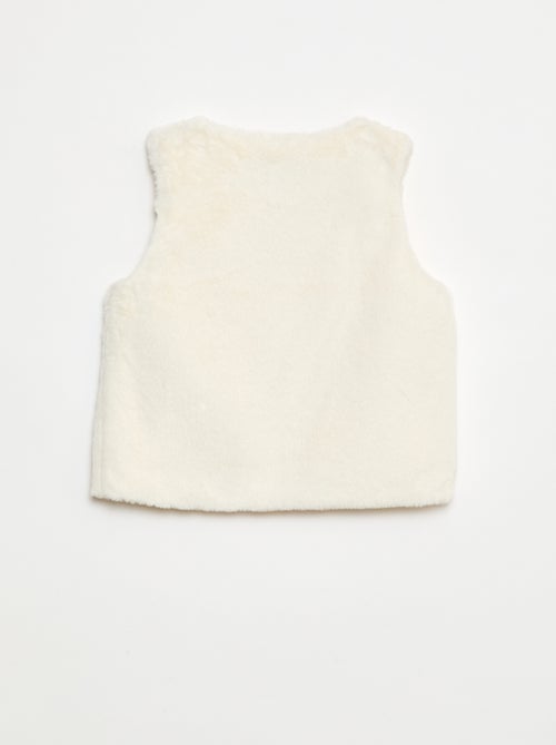 Gilet sans manches en fausse fourrure - Kiabi