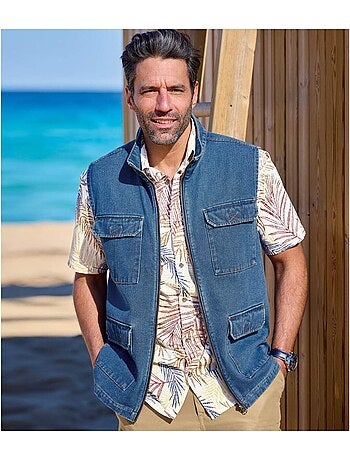 Gilet Sans Manches en Jean - ATLAS FOR MEN