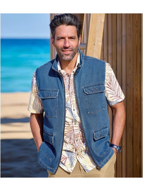 Gilet Sans Manches en Jean - ATLAS FOR MEN - Kiabi Gilet Sans Manches en Jean - ATLAS FOR MEN - Kiabi