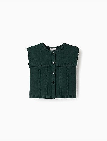 Gilet sans manches en maille avec détails torsadés b&s